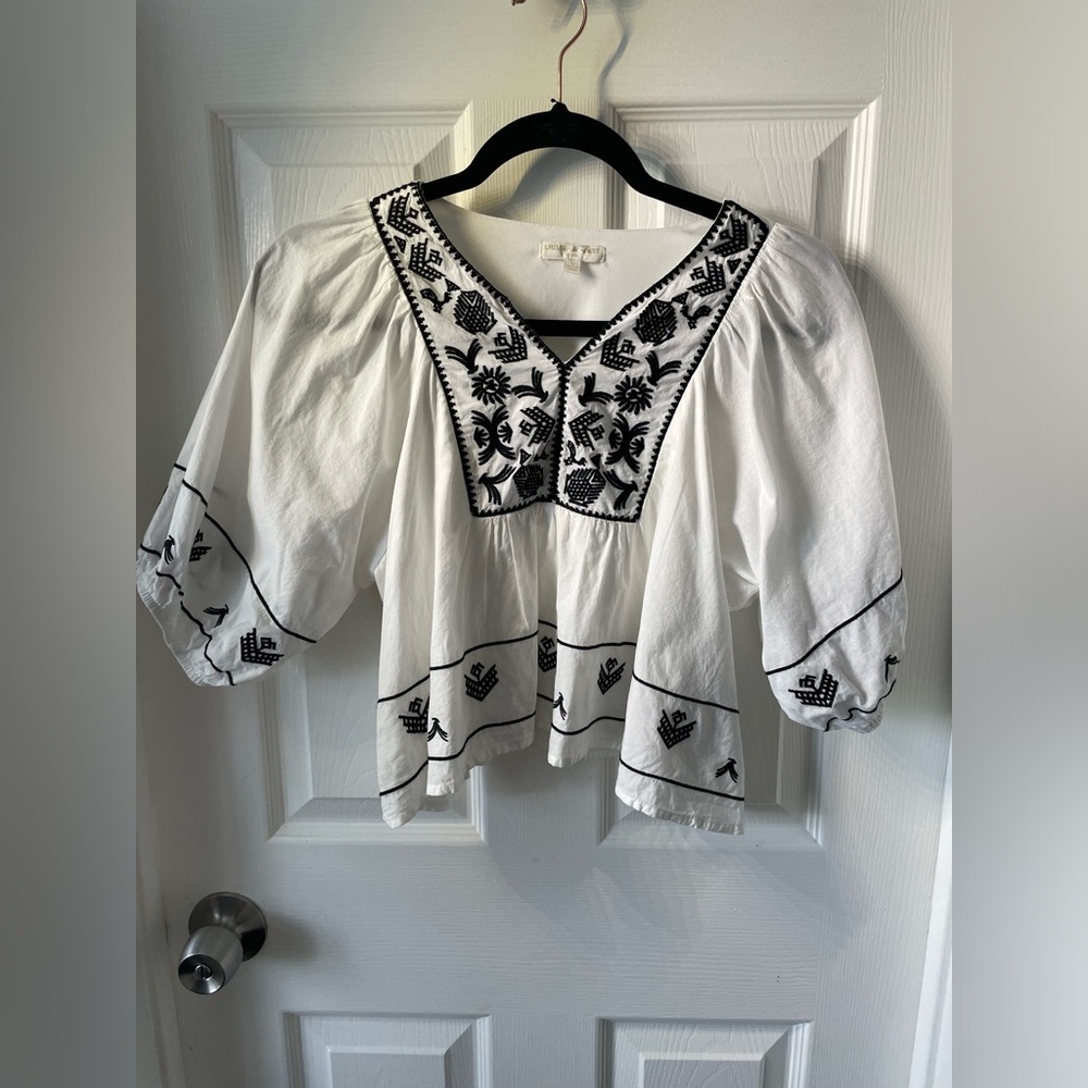 Chelsea & Violet Monochrome Embroidered Blouse